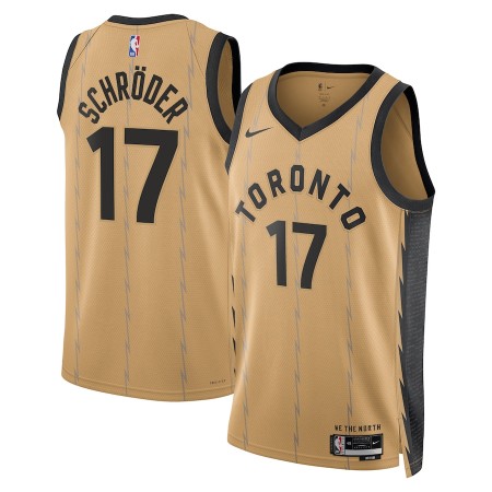 Män Toronto Raptors Tröja Dennis Schroder Nike 2023-24 City Edition Gold Swingman Män Toronto Raptors Tröja Dennis Schroder Nike 2023-24 City Edition Gold Swingman